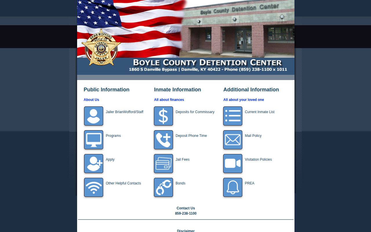 Official Boyle County Detention Center website