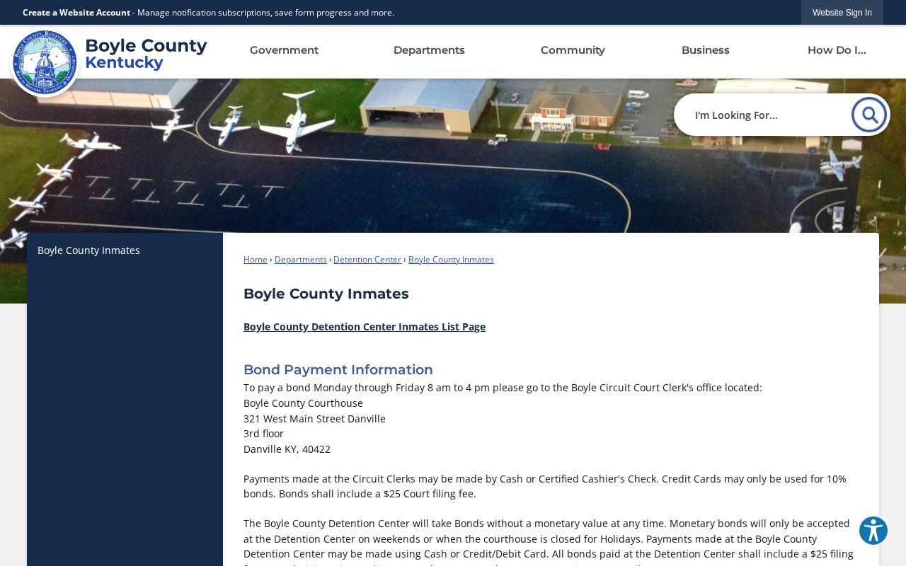 Boyle County inmate and bond information
