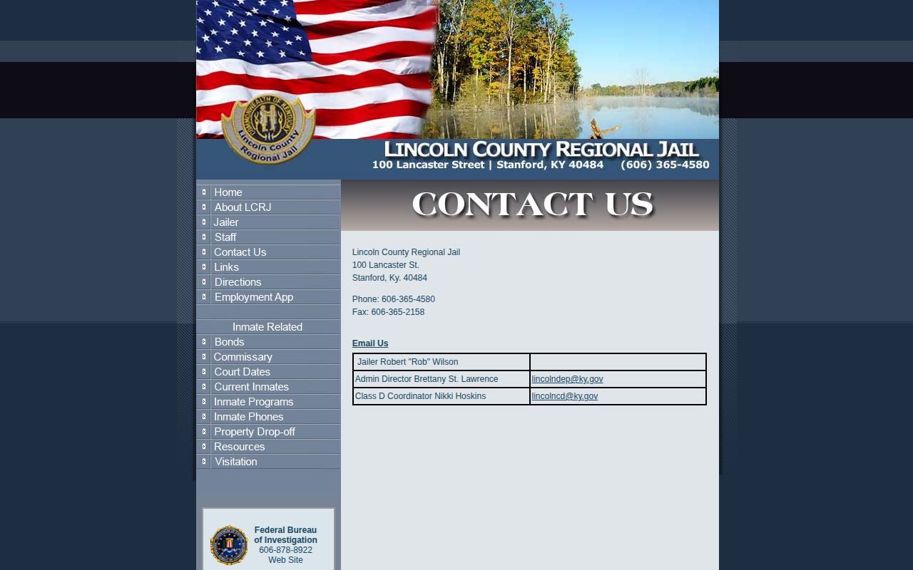 Official Lincoln County Regional Jail contact page